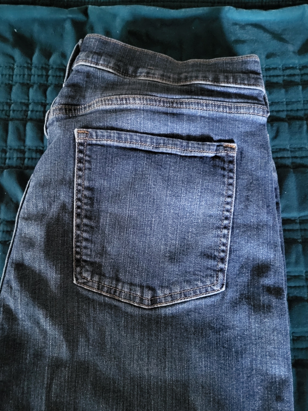Banana Republic Teal Lined Light Blue Girlfriend Jeans